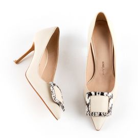 [KUHEE] Pumps_ 9042K 8cm _ Pumps Women's shoes with Comfort, High heels, Wedding, Party shoes, Handmade, Sheepskin leather, Python _ Made in Korea